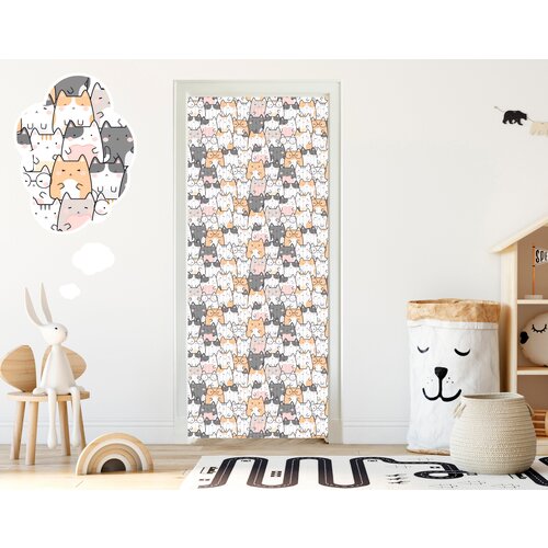 Штора на дверной проём Котики 82*200 см AzarovaPro