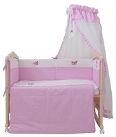 Polini комплект в кроватку Весенняя мелодия (7 предметов) розовый