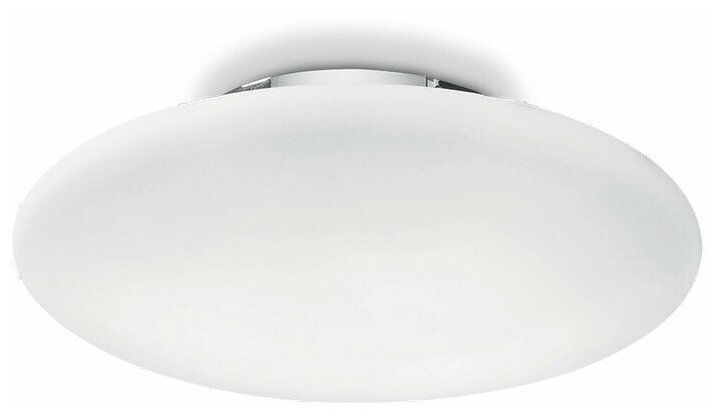 Светильник потолочный ideal lux Smarties PL1 D33 макс.60Вт Е27 IP20 Белый Металл/Стекло Без лампы 009223