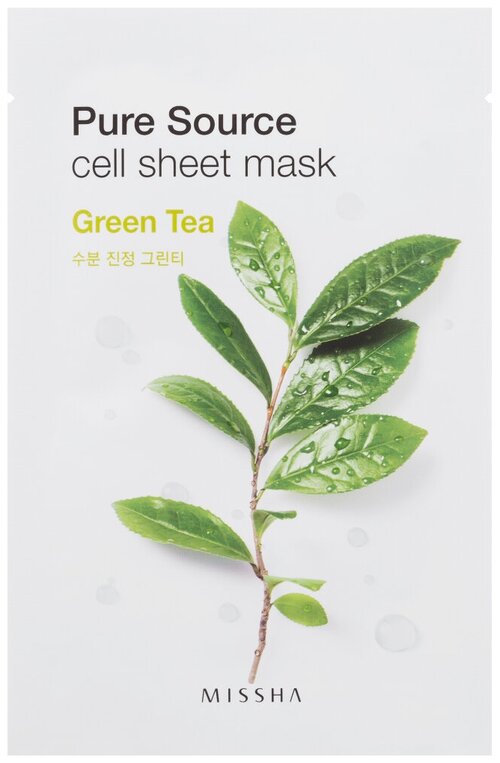 MISSHA Pure Source Pocket pack Маска кремовая ночная с экстрактом зеленого чая 10 мл, 1 шт