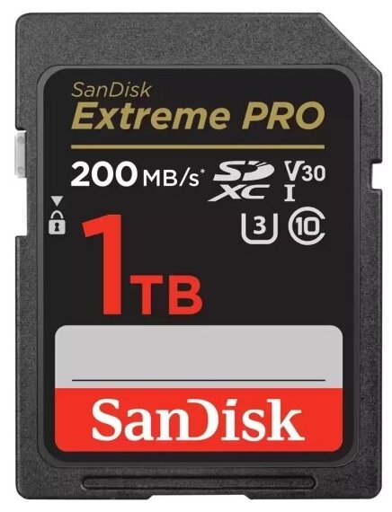 Карта памяти Sandisk 1Tb Extreme Pro SDXC UHS-I U3 V30 (200/140 MB/s)