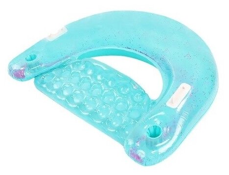 Надувной шезлонг-кресло для плавания Sit Float Glitter (бирюзовый)