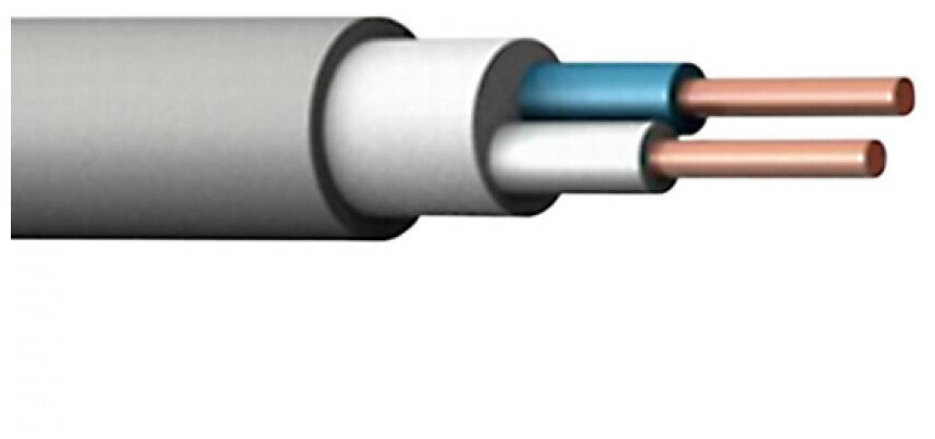 Кабель NYM 2х2.5 кв. мм Конкорд ГОСТ серый 100 м - фотография № 5
