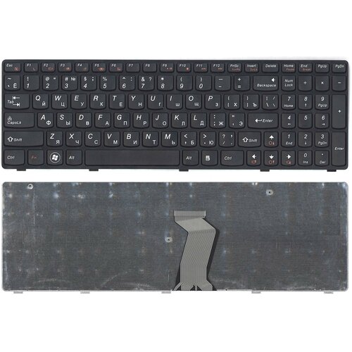 Клавиатура для ноутбука Lenovo Ideapad G580 G585 Z580 Z585 Z780 G780 черная с черной рамкой 764₽