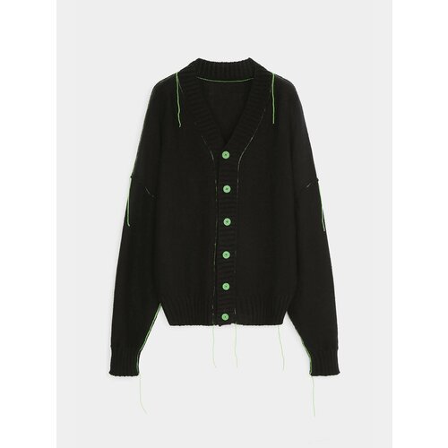 Свитер UGLY SWEATER CLUB, оверсайз, удлиненный, размер ONE SIZE, черный