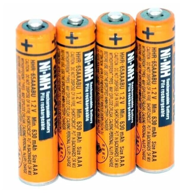 Аккумулятор Panasonic 650mAh. 1.2v ААА - 4 шт.