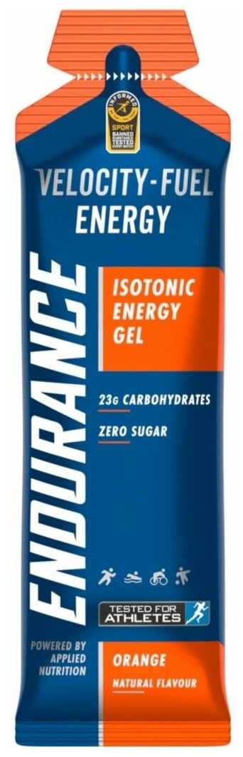 APPLIED NUTRITION, Endurance Velocity Fuel ENERGY Isotonic Gel, 60г (Апельсин)