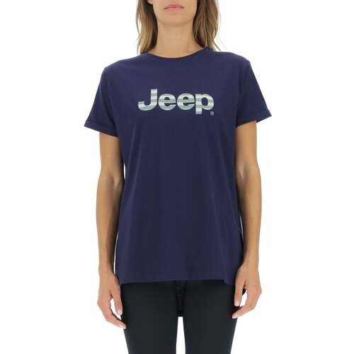 Футболка JEEP, размер S, синий футболка jeep оверсайз хлопок размер s зеленый