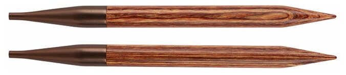 31205 Knit Pro Спицы съемные для вязания Ginger 4мм для длины тросика 28-126см, дерево, коричневый, 2шт