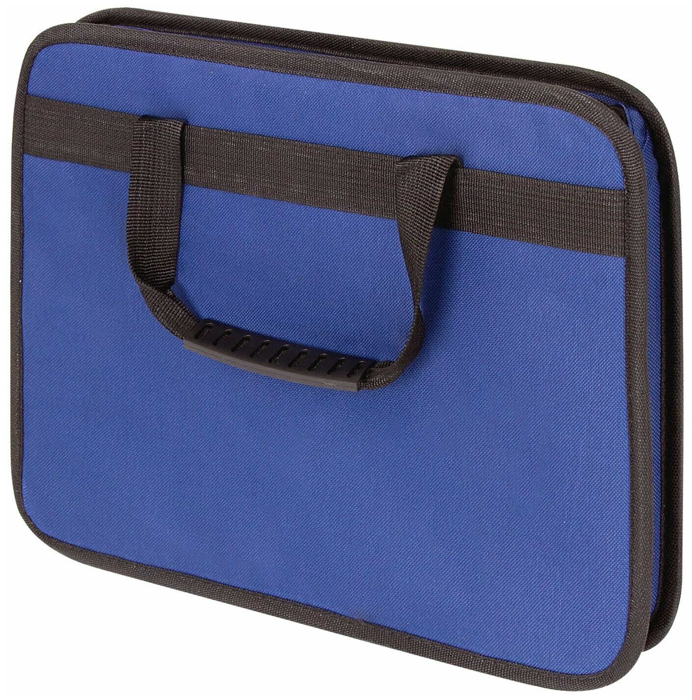 Папка-сумка/портфель для документов/бумаг/тетрадей/школы канцелярская с ручками на молнии Staff Everyday формата А4, синяя