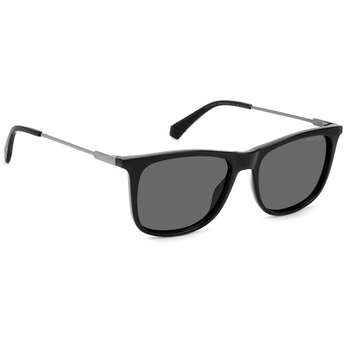 фото Солнцезащитные очки polaroid, прямоугольные, с защитой от уф, поляризационные, черный