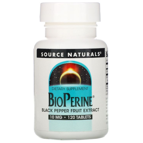 Таблетки Source Naturals BioPerine, 10 мг, 120 шт.