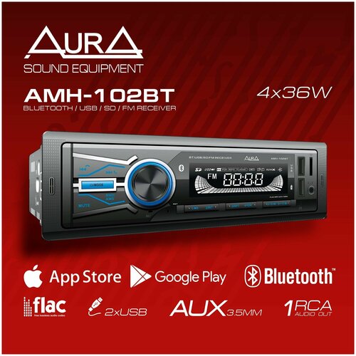 Автомагнитола c BlueTooth AurA AMH-102BT