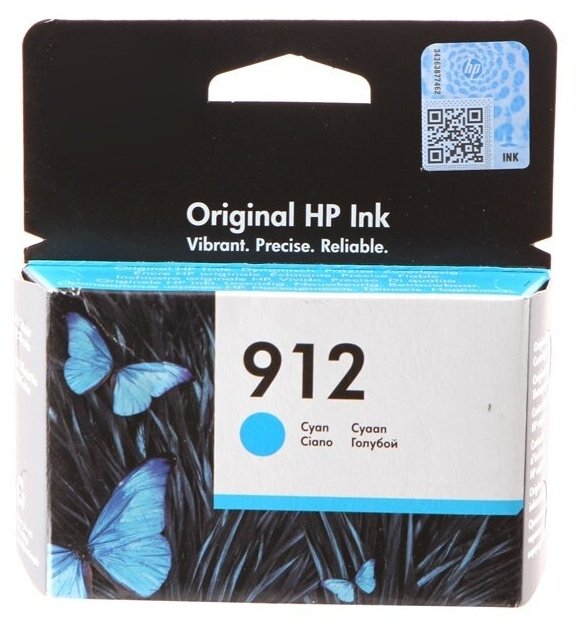 Картридж HP 912 - 3YL77AE струйный картридж HP (3YL77AE) 315 стр, голубой