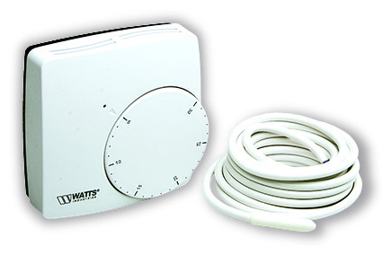 фото Термостат комнатный WATTS WFHT-2-DUAL электронный 230 В, NO/NC сервопривод, датчик пола 3м