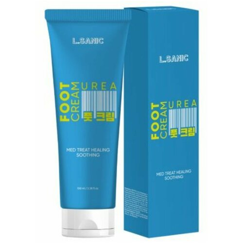 L.Sanic Крем для ног с мочевиной смягчающий - med treat healing soothing foot cream with urea, 100мл пилинг крем для ног с экстрактом папайи med treat healing exfoliating foot cream papaya 100мл