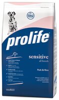 Корм для собак Prolife (3 кг) Adult Sensitive cо свининой и рисом