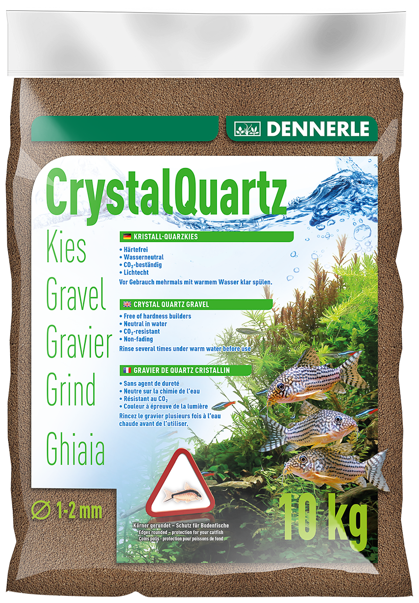 Грунт Dennerle Kristal-Quarz темно-коричневый, 1-2 мм, 10 кг