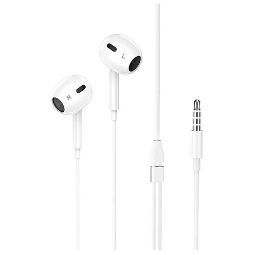 Высококачественные проводные наушники FOR MUSIC LOVERS Для занятий спортом с микрофоном Borofone М 30 МАХ White 129700₽