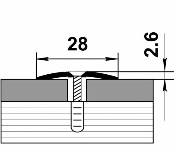 Порог 28 мм длина 0.9 м Дуб тёмный - фотография № 2