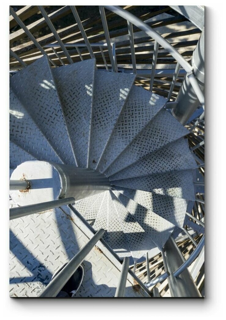 Модульная картина Металлическая винтовая лестница 20x30