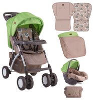 Прогулочная коляска Lorelli Rio Set 1650 green/beige zephyr