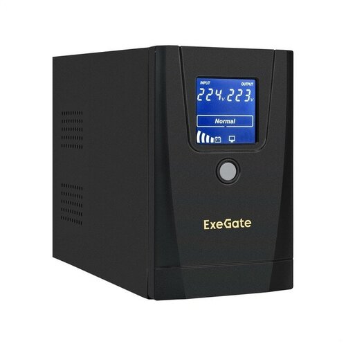 EXEGATE ИБП EX292769RUS ИБП Power Smart ULB-650. LCD. AVR.1SH.2C13 <650VA 360W, LCD, AVR,1 Schuko+2 C13, металлический корпус, Black> ибп exegate power smart ulb 650 lcd avr 1sh 2c13