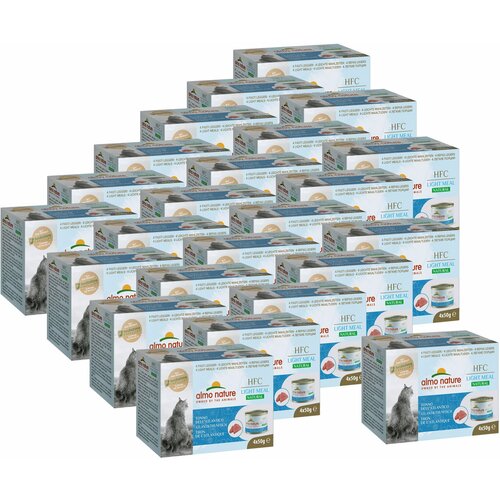 Almo Nature консервы для кошек Атлантический Тунец (Natural Light Meal - Atlantic Tuna) 4шт х 50 гр 0,2 кг х 24 шт.