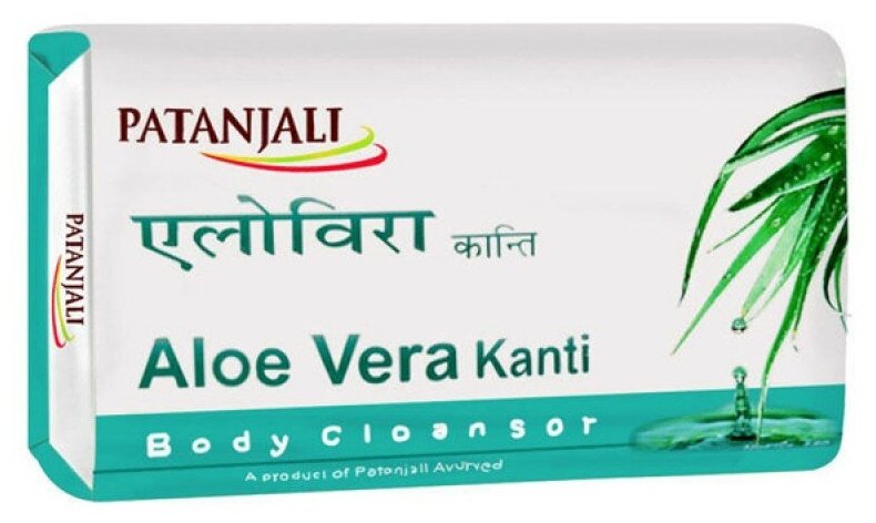 Мыло Алое Вера марки Патанджали (Aloe Vera soap Patanjali), 75 грамм