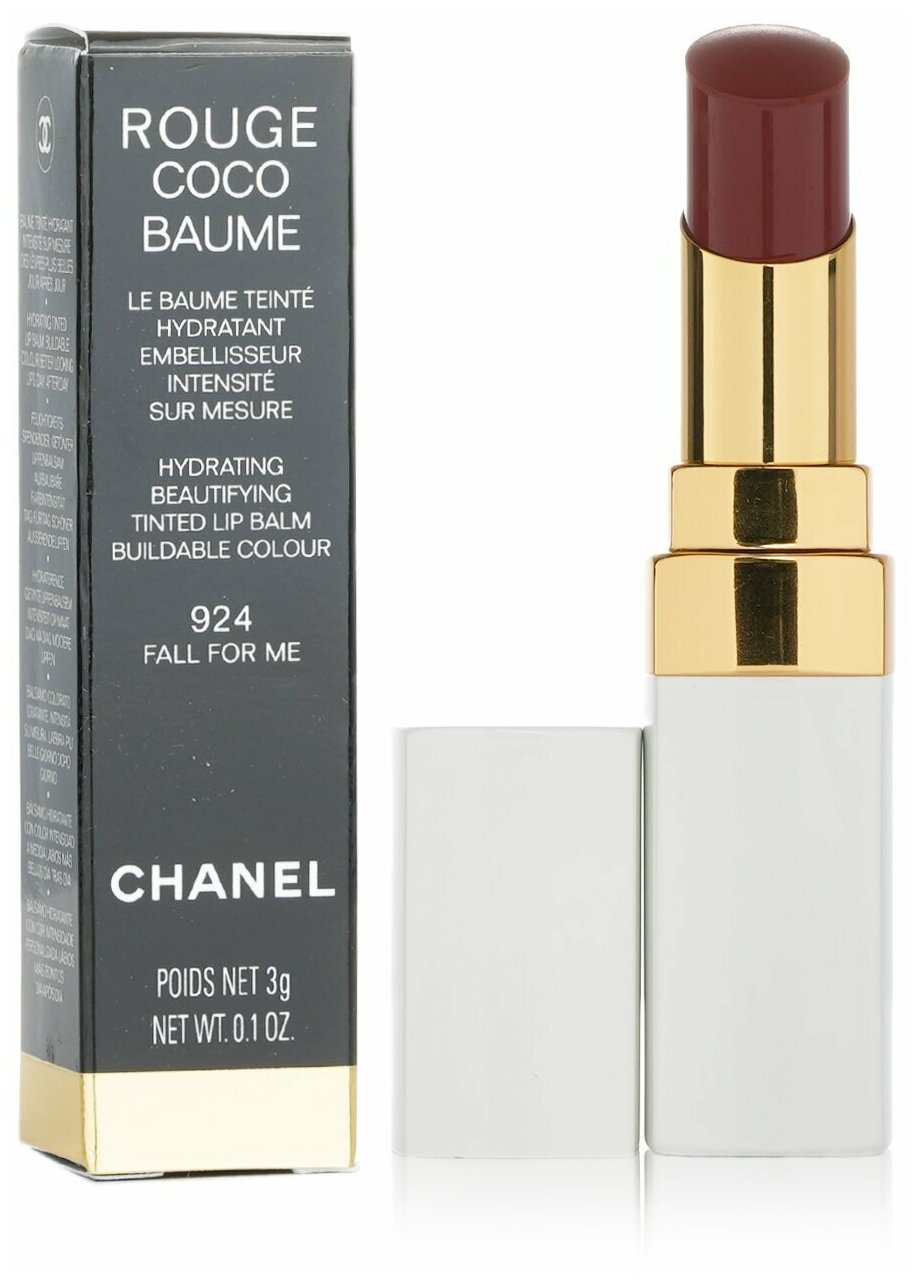 Chanel помада для губ Rouge Coco Baume длительное увлажнение, оттенок 924 FALL FOR ME