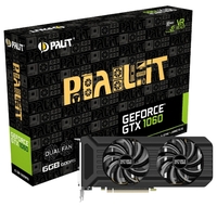 Видеокарта Palit GeForce GTX 1060 1506MHz PCI-E 3.0 6144MB 8000MHz 192 bit DVI HDMI HDCP Dual (NE510