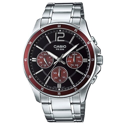 Наручные часы CASIO Collection MTP-1374D-5A, коричневый, серебряный casio mtp 1374d 2a