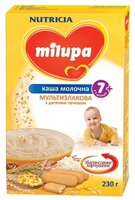 Каша Milupa (Nutricia) молочная мультизлаковая с печеньем (с 7 месяцев) 230 г