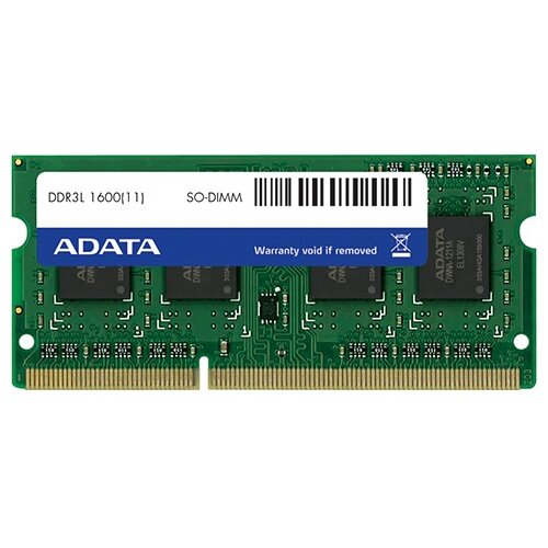 Оперативная память ADATA 8 ГБ DDR3L 1600 МГц SODIMM CL11 ADDS1600W8G11