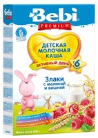 Каша Bebi молочная злаки с малиной и вишней (с 6 месяцев) 200 г