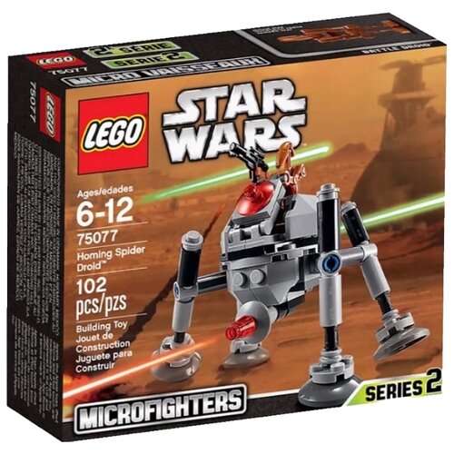 lego конструктор lego star wars дроид bd 1 75335 LEGO Star Wars 75077 Самонаводящийся дроид-паук, 102 дет.