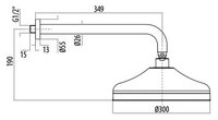 Верхний душ GATTONI SFPCL30C0