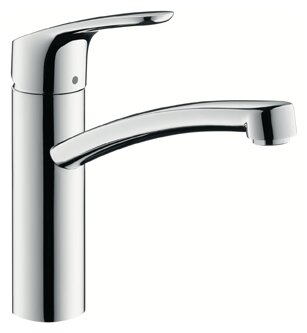 Смеситель для кухонной мойки hansgrohe Focus M41 160, для водонагревателей открытого типа 31804000, хром - фото №1