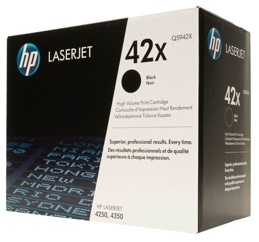 Картридж лазерный HP (Q5942X) LaserJet 4250/4350 и другие, №42X, оригинальный, ресурс 20000 стр.