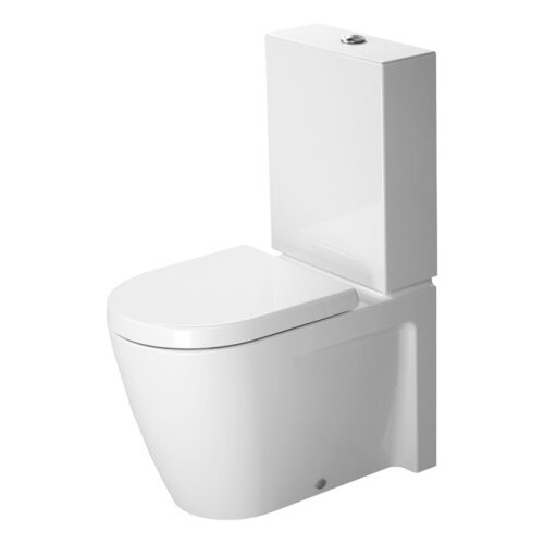 Унитаз-компакт DURAVIT Starck 2 214509+093300 с горизонтальным выпуском белый