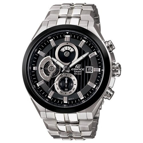 Наручные часы CASIO Edifice, черный, серебряный