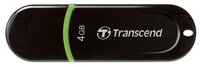 Флешка Transcend JetFlash 300 4Gb черный/зеленый