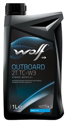 Масло для водного транспорта outboard 2t tc-w3 dfi 1l, wolf, 8335037