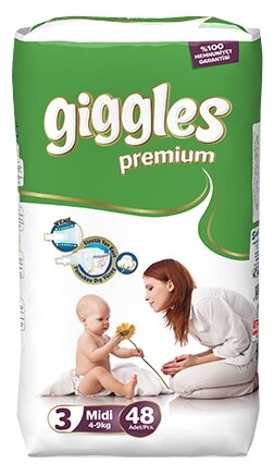 Giggles подгузники Premium 3 (4-9 кг) 48 шт.
