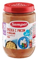 Пюре Semper треска с рисом и овощами (с 18 месяцев) 190 г, 3 шт.
