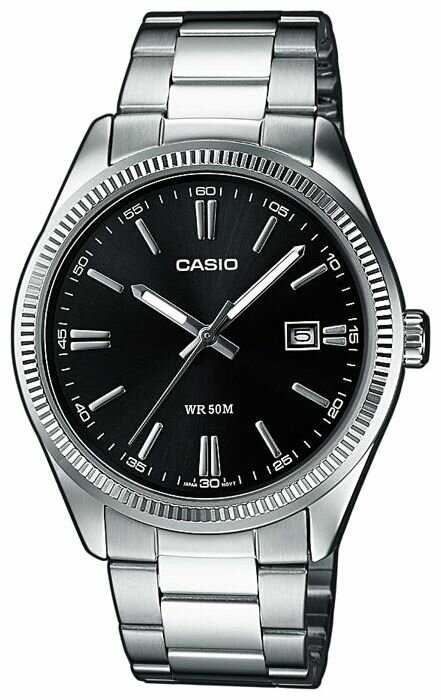 Наручные часы CASIO Collection Men CASIO MTP-1302D-1A1, черный, серебряный