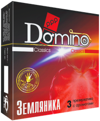 Презервативы DOMINO Classics Земляника, 3 шт.