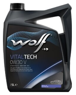 Синтетическое моторное масло Wolf Vitaltech 0W30 V