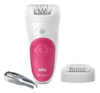 Эпилятор Braun 5-531 Silk-epil 5 Wet & Dry белый/розовый