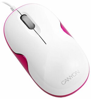 Мышь Canyon CNR-MSD03P White-Pink USB+PS/2